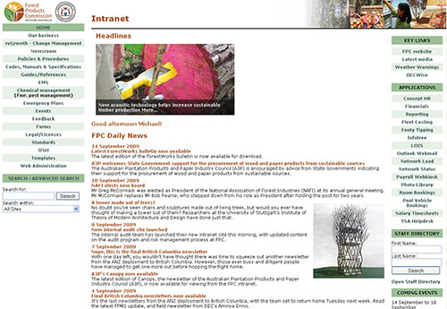 The Forest Products Commission homepage
