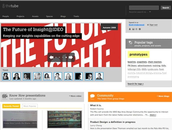 kmc_iia09_IDEO IDEO’s intranet, The Tube, places an emphasis on people, not information or databases