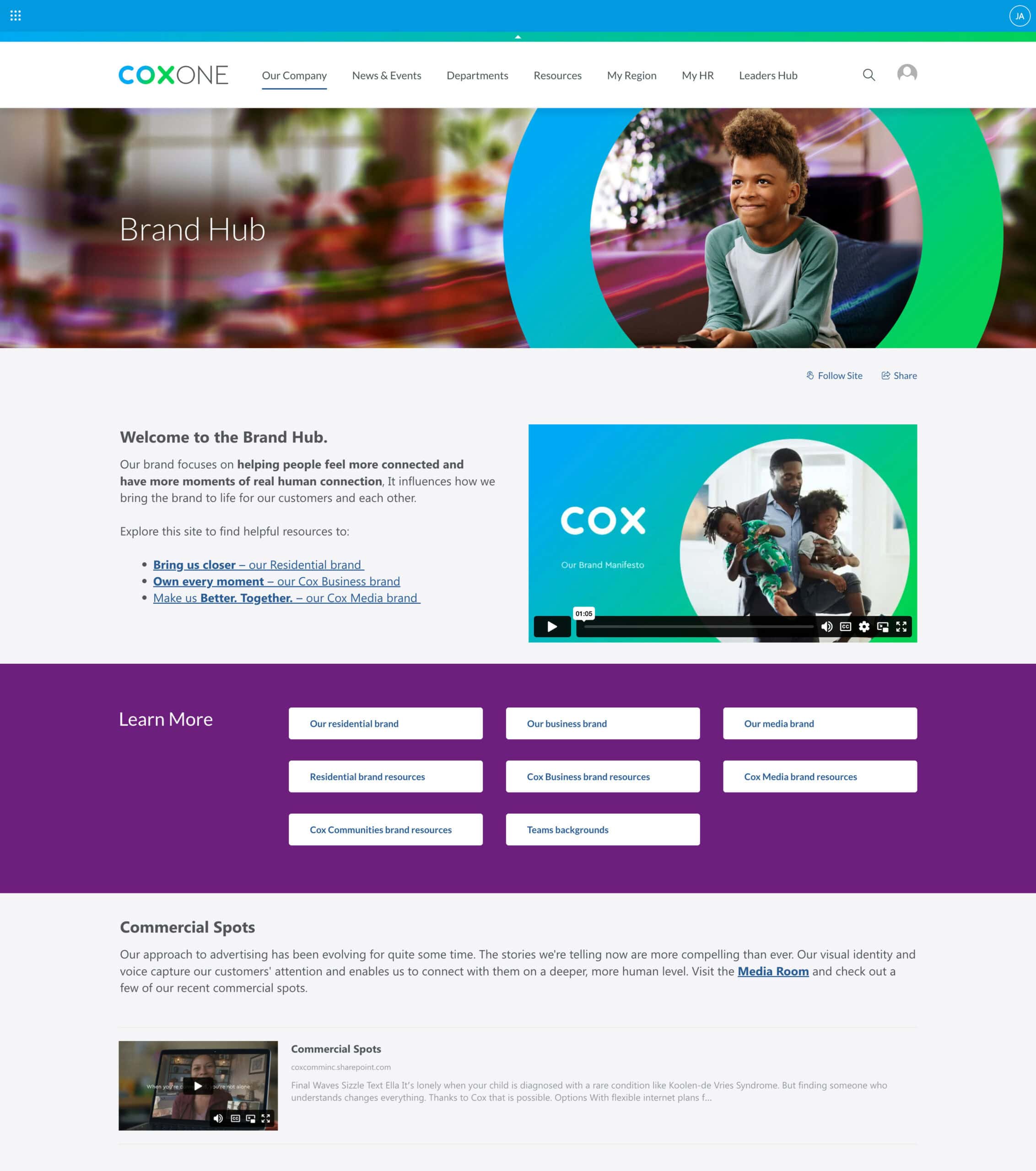 Resources for authors includes a highly visual brand hub.