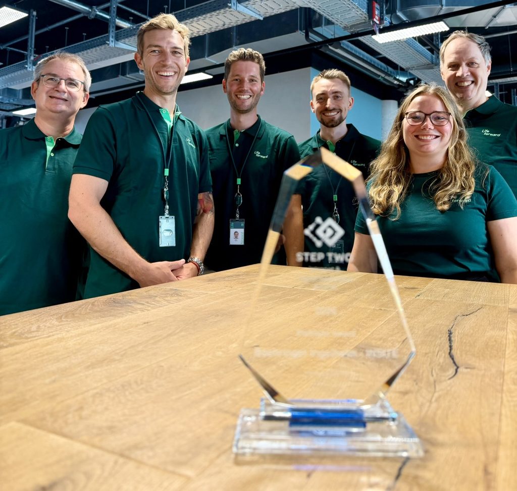 The team at Boehringer Ingelheim, with their platinum trophy in the 2026 Intranet & Digital Workplace Awards
