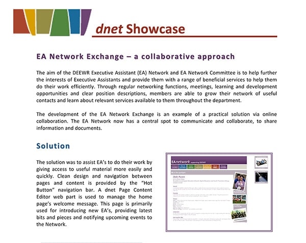 dnet Showcase - EA Network Exchange
