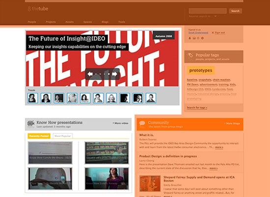 This homepage reflects IDEO's status as an innovator. Screenshot courtesy of IDEO.