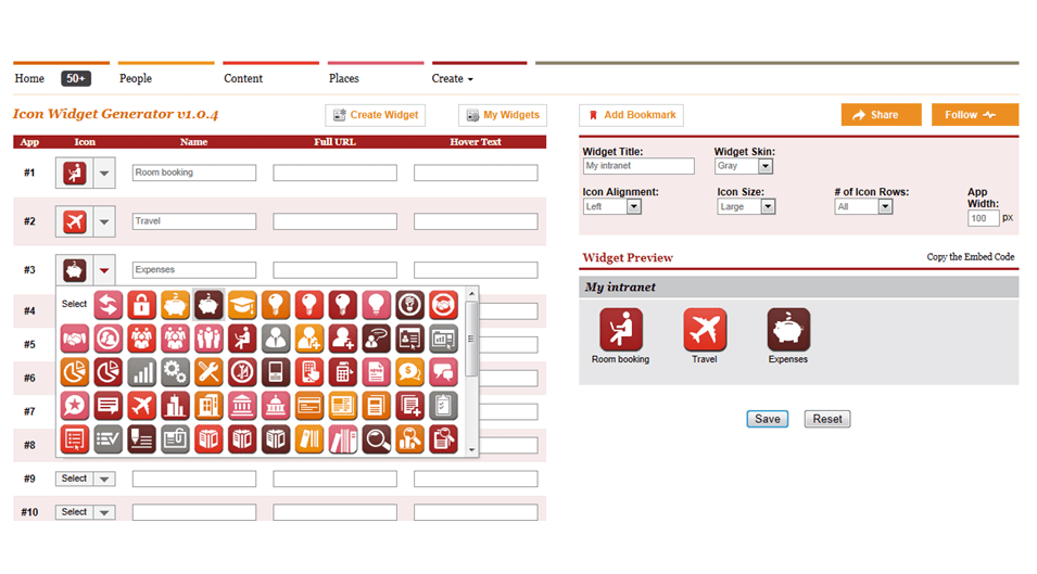 An image of PwC's Sparkpad Icon Generator.