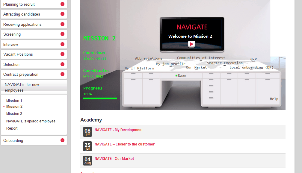 A screenshto of NNE's onboarding portal.